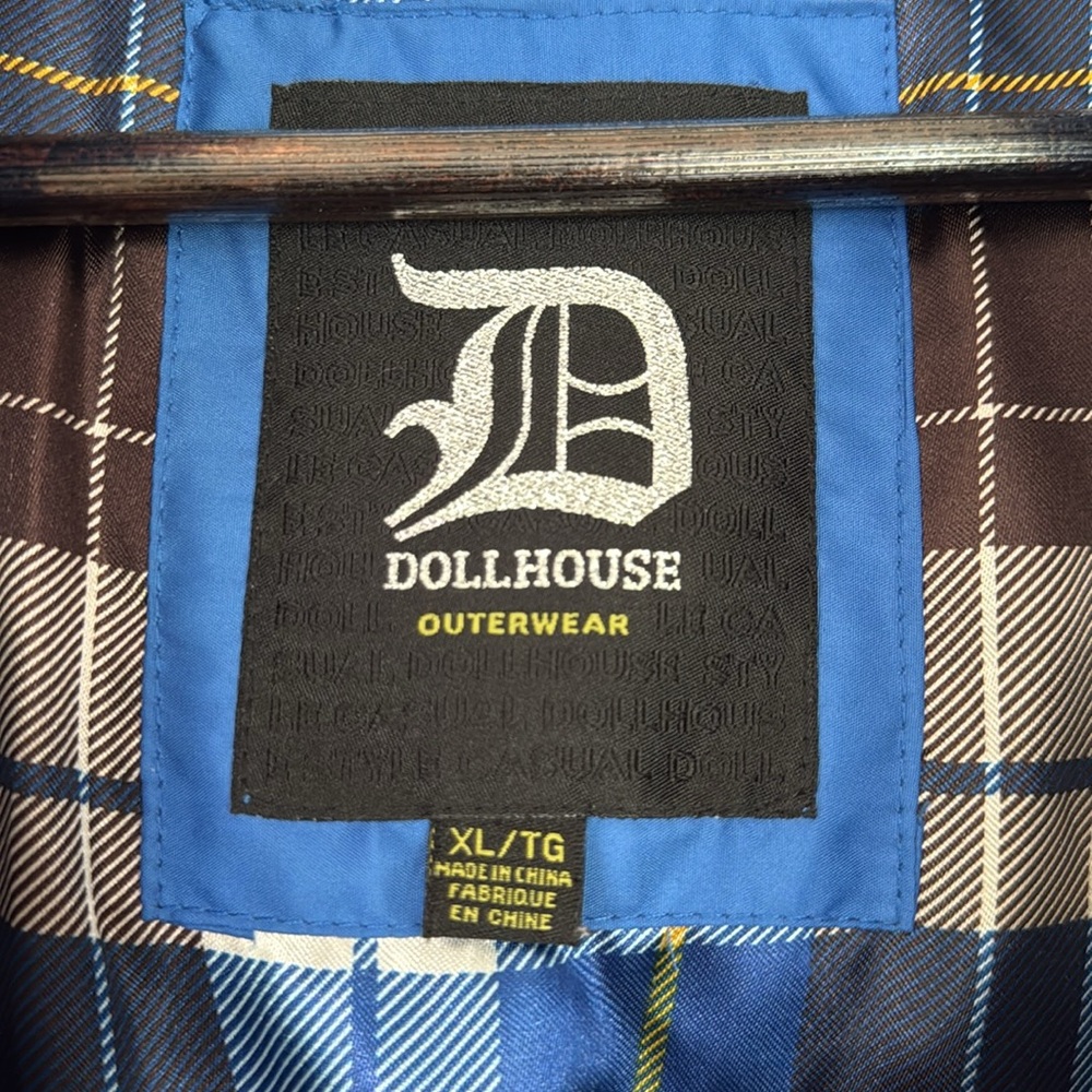Dollhouse Blue Puffer Winter Jacket With Faux Fur Trim Hood - Picture 8 of 11